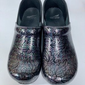 DANSKO Professional LT HENNA Iridescent FLORAL Patent Leather 42 EU/11.5 US